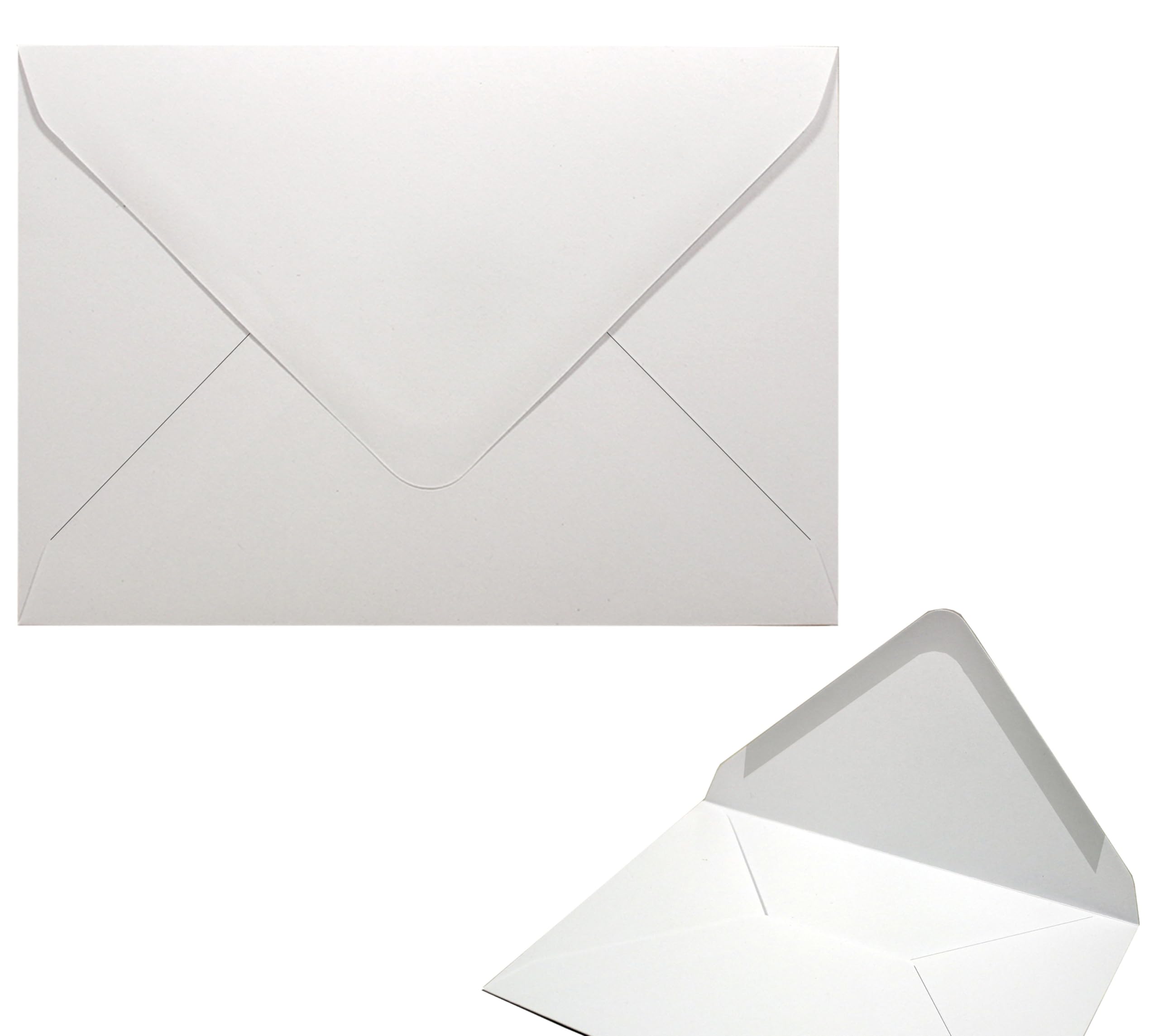 (Choose Pack) C5 / C6 Gummed Flap Envelopes Pure White (120 GSM) - Greeting Gift Cards Weddings Florists Invites (80x C5 Envelopes)