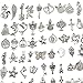 Pack of 100 Mixed DIY Antique Pendants Charms for Crafting,Bracelet Necklace Jewelry Findings Jewelry Making Accessory