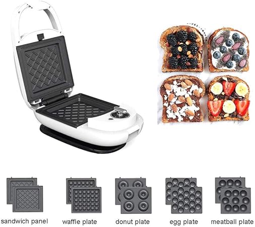 600w Panini Et Des Plaques De Croque Monsieur Machine Waffle Maker Fer Antiadhesifs Omelette Pan Grille Pain Egg Maker Facile A Nettoyer Maker Snack Blanc Amazon Fr Cuisine Maison
