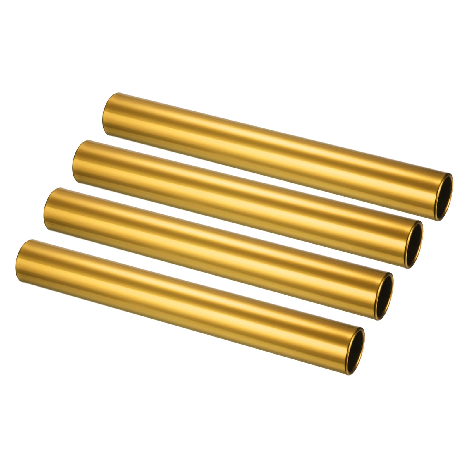 PATIKIL Aluminum Relay Batons, 4 Pcs Field Track Relay Events Baton for Race Gym Track and Field Equipment Class Games Outdoor Sports Running Practice, Gold