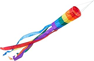 CIM Windsack - 150 Rainbow - UV-beständig und wetterfest - Ø16cm, Länge: 150cm - inkl. Kugellagerwirbelclip
