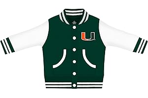 Creative Knitwear College Baby Varsity Jacket Lightweight - Team Logo, Multiple Colors, Unisex, (0 Months - 4T)