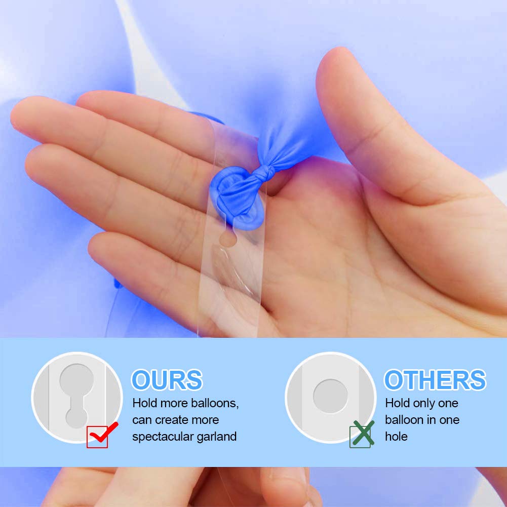 SENWOW Balloon Decorating Strip Kit for Arch Garland 32Ft Balloon Tape Strip, 2 Pcs Tying Tool, 200 Dot Glue, 20 Flower Clip for Party Wedding Birthday Xmas Baby Shower DIY