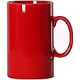 Smilatte 28 OZ Extra Large Ceramic Coffee Mug, M018 Classic Porcelain Boss Super Big Tea Cup with Handle for Office and Home, Red