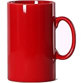 Smilatte 28 OZ Extra Large Ceramic Coffee Mug, M018 Classic Porcelain Boss Super Big Tea Cup with Handle for Office and Home, Red