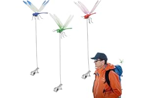 HUNANZHONGYI Dragonfly Clip Bug Repe Llent - 3D Dragonfly Clips, 3 Pack - Deer and Horse Fly Deterrent for Indoor/Outdoor Garden