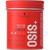 Schwarzkopf OSiS+ Thrill Elastic Medium Hold Hair Gum, Shine & Bendable Texture, Slicked Back Hair & Flyways, Long Lasting fo