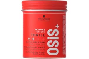 Schwarzkopf OSiS+ Thrill Elastic Medium Hold Hair Gum, Shine & Bendable Texture, Slicked Back Hair & Flyways, Long Lasting fo