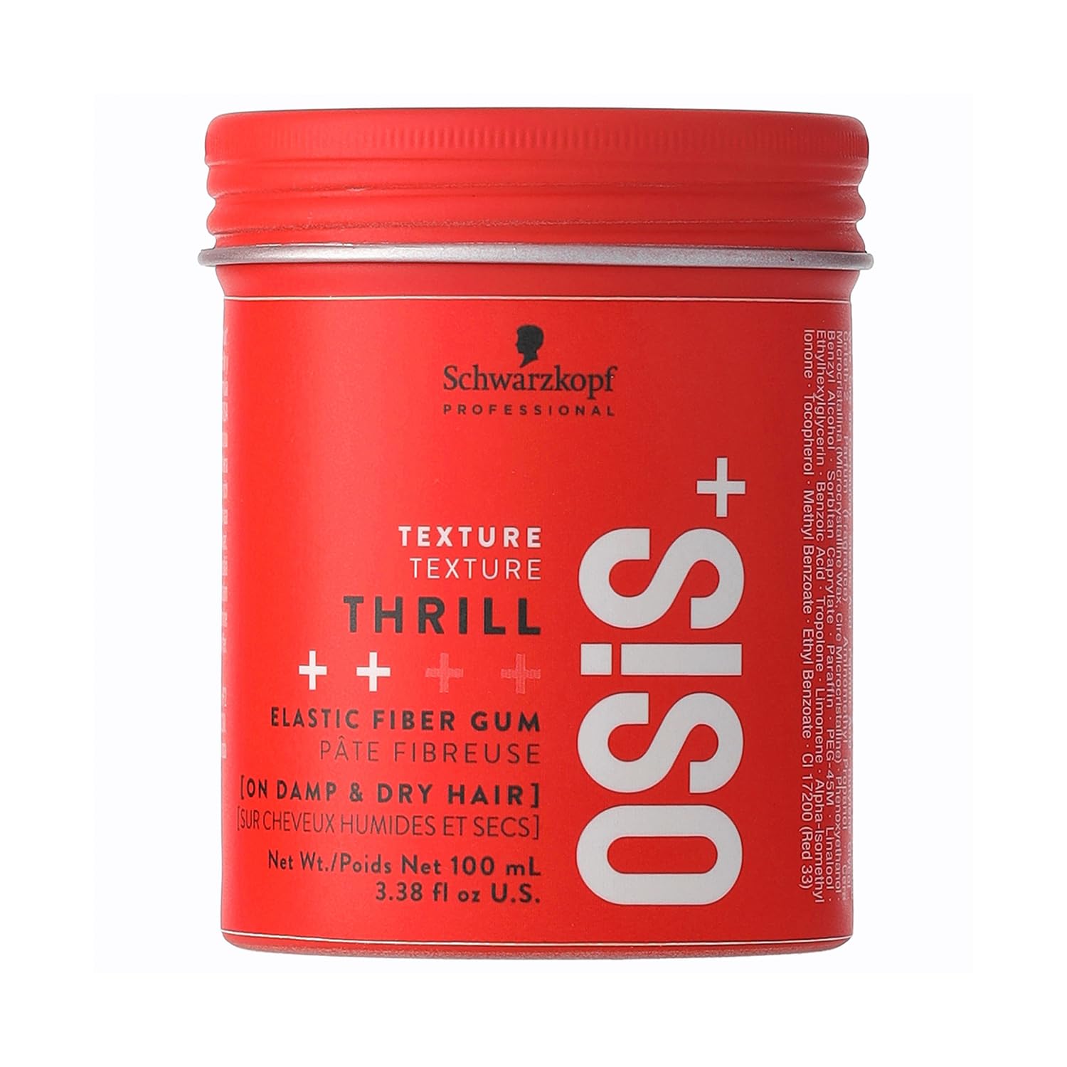 Schwarzkopf Professional OSiS Thrill Hair Gum Elastic Fibre For Hair Styling Flexible Texture Options Shine Hair Definition Reducing Frizz And Flyaways Medium Hold 100 ml