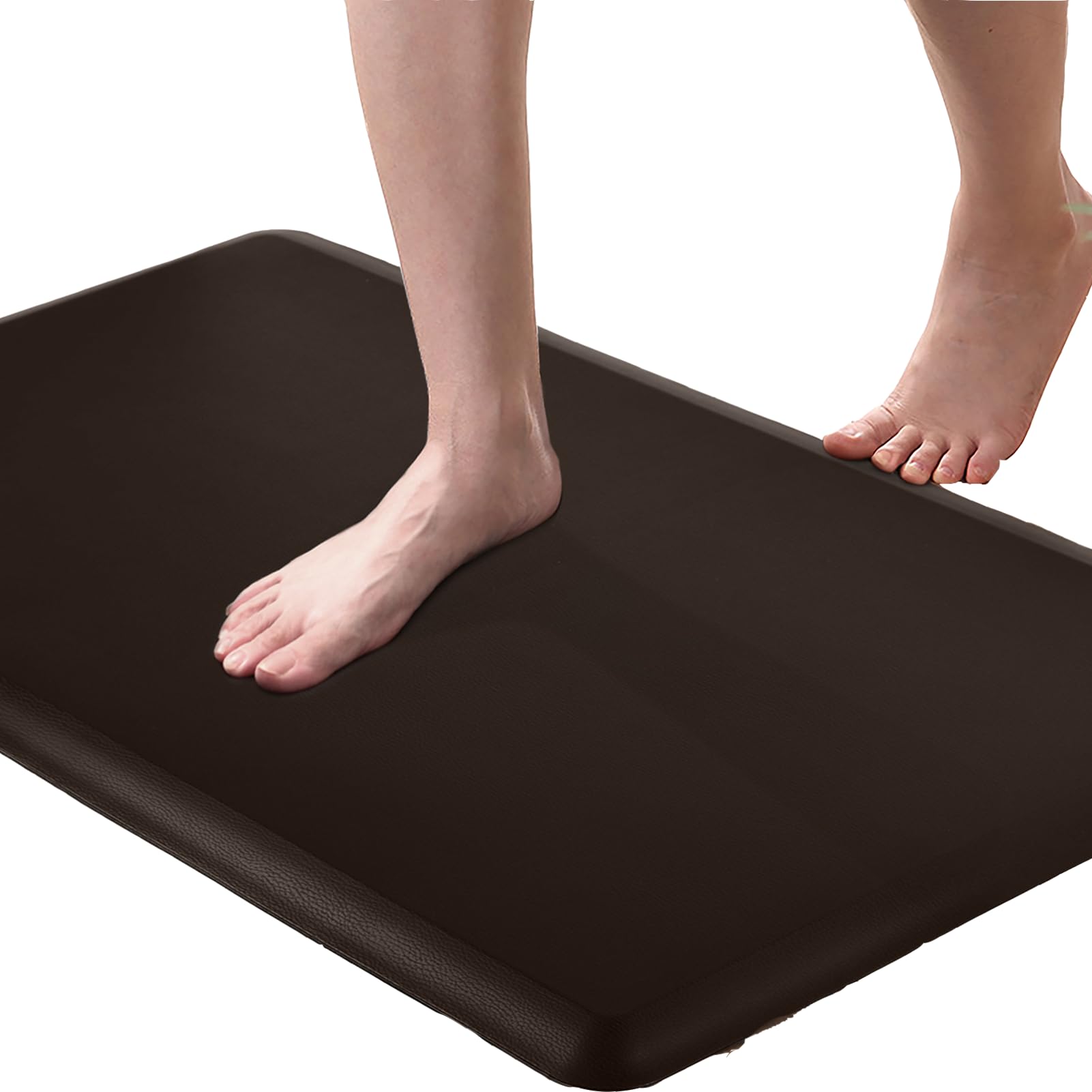 Art3d Anti Fatigue Mat - 1/2 Inch Cushioned Kitchen Mats - Non Slip Foam Comfort Cushion for Standing Desk, Office or Garage Floor (17.3"x28", Chocolate)