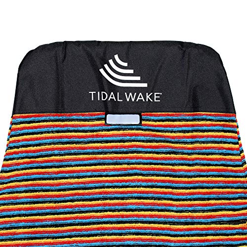 Tidal Wake TAG-IT Snub Nose Multi Surf & Wake Board Sock Bag with Built-in Name Tag, 58-59", Tag Your Bag - Personal with Your Name! (Multi Color Striped) - Thumbnail 3