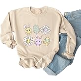 Dahuiya Easter Peeps Sweatshirts Womens Teacher Shirts Cute Bunny Easter Outfit
