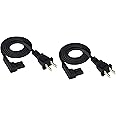 Vebner 3-Foot 2-Pack Power Cord Compatible with Sonos One, Sonos One SL, Sonos Play-1 Speakers - Power Plug Cable (Standard, Black)
