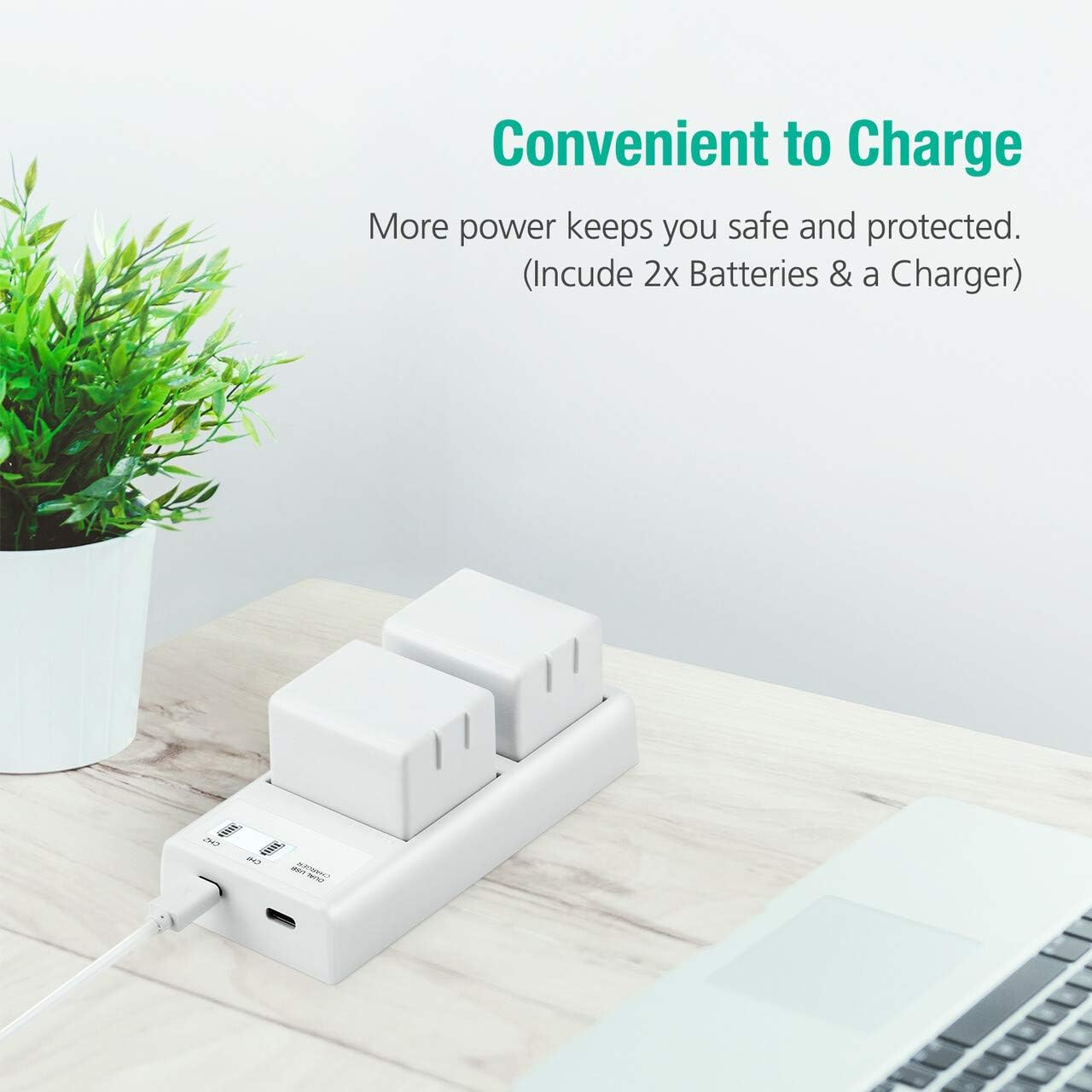 FirstPower Rechargeable Batteries - Compatible with Arlo Pro, Arlo Pro 2 & Dual Quick Charger for Arlo Pro, Arlo Pro 2, Arlo Go, Arlo Security Light Camera Batteries : Home Audio & Theater