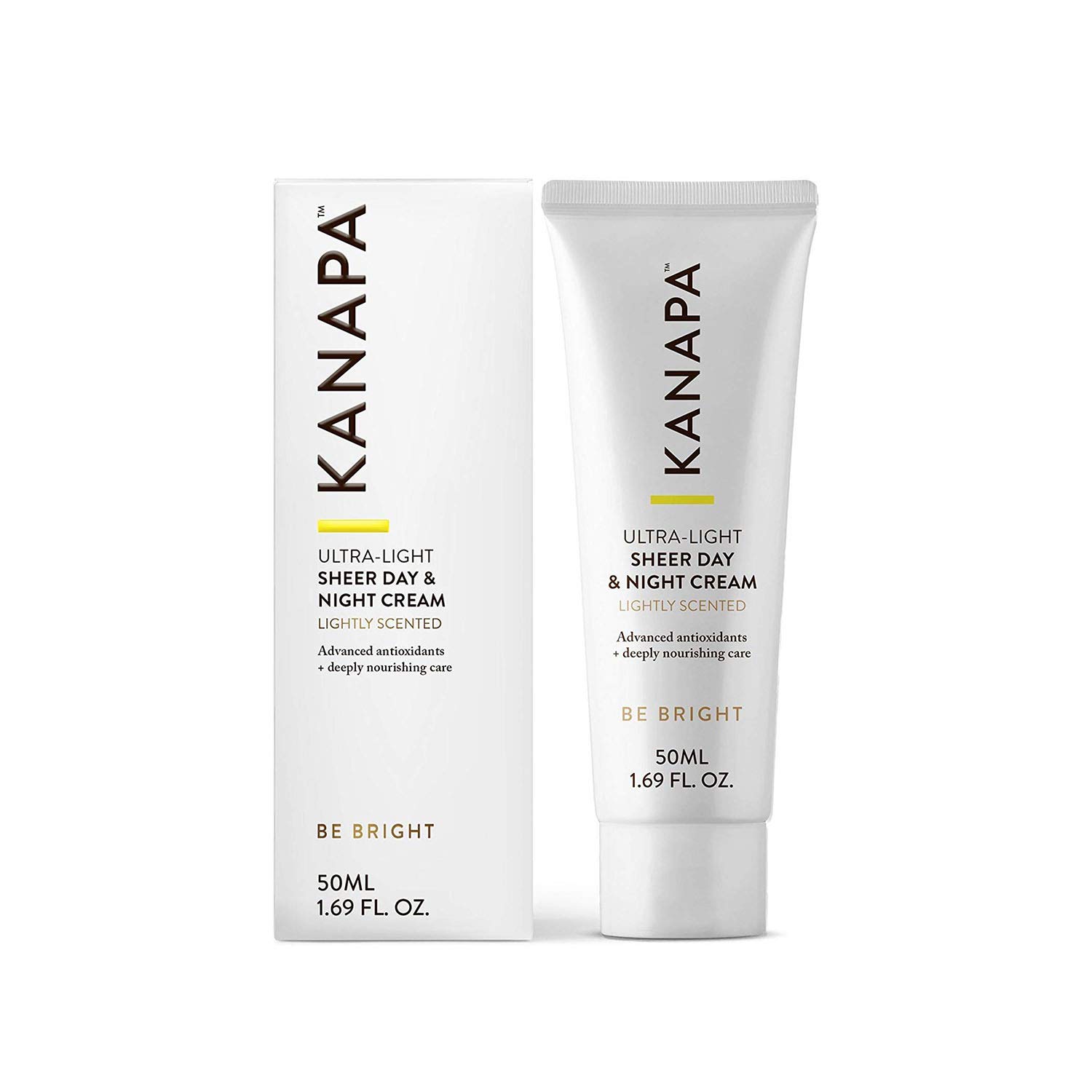 Kanapa by Xtend-Life Ultra-Light Sheer Day & Night Cream, Anti-Aging Face Moisturizer with Nano-Lipobelle, CoQ10, and Witch Hazel, Lightly Scented (50 ml / 1.69 oz)