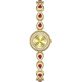 ADSBIAOYE Watches for Women Luxury Vintage Ladies Colorful Crystal Bracelet Chain Watches Diamond Dial Waterproof Fashion Dress Quartz Watch