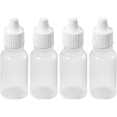 12PCS 30Ml/1Oz Empty Refillable Eye Liquid Dropper Dropping Bottle Portable Soft Squeezable Clear Plastic Dropper Vials Sample Packing Bottles with Plug and Screw-on Lid