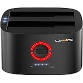 CENMATE Dual Bay Hard Drive Docking Station with Offline Clone, USB A/C 3.0 to SATA, Hard Drive Reader for 2.5/3.5 Inch HDD/SSD(Supports 18TB*2, Up to 6Gbps Under UASP)