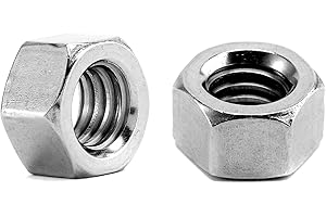 3/8-16 Hex Nuts 100Pcs 304 Stainless Steel 18-8, Full Thread, Hex Drive, Bright Finish by SG TZH