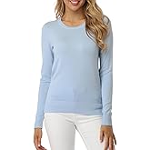 Fuinloth Women's Sweater, Lightweight Crewneck Long Sleeve Pullover