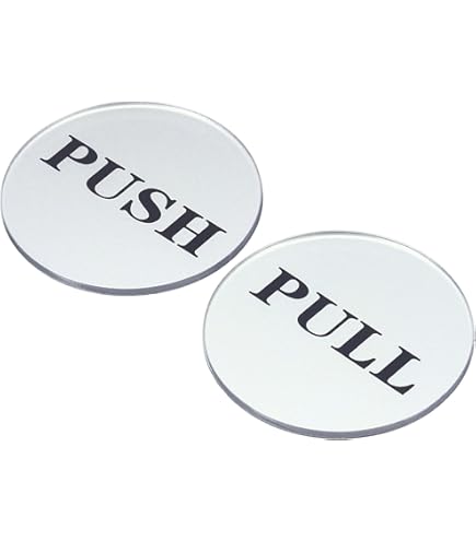 Señales Push Pull Para Puertas - Acero Inoxidable 304, Pack De 4