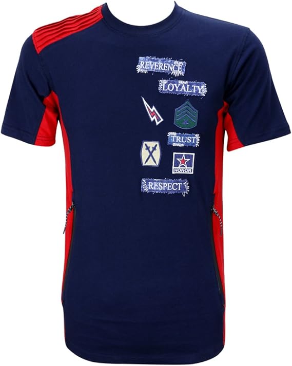 Amazon フォーカス メンズパッチモットーzippers Tシャツ Us サイズ L カラー ブルー Tシャツ カットソー 通販 Amazon フォーカス メンズパッチモットーzippers Tシャツ Us サイズ L カラー ブルー Tシャツ カットソー 通販