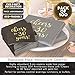 BLUE PANDA - Cheers to 30 Years! Gold Foil Paper Cocktail Napkins (5 x 5 Inches, 100 Pack)