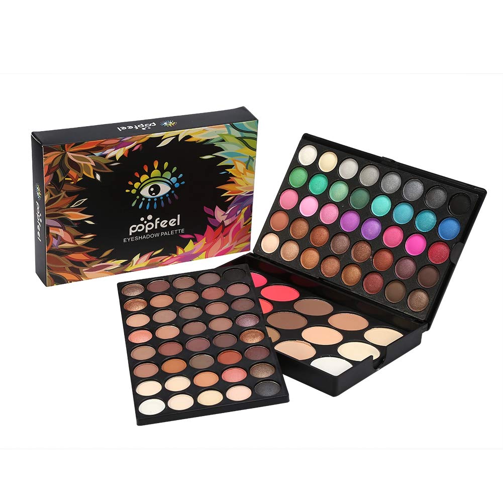 Matte Eyeshadow Palette, Professional 80Colors Eyeshadow + 15Colors Blusher & Concealer Contour Eye Makeup Palette Set, Blendable Long Lasting Waterproof Makeup Cosmetics