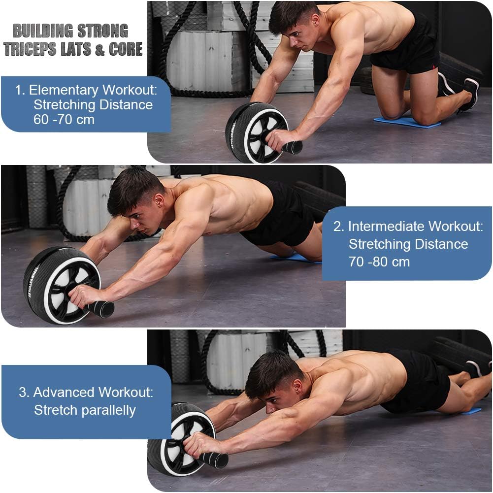 LUYATA Ab Roller Wheel, 10-in-1 Ab Wheel Roller Kit with Resistance Bands, Knee Mat, Jump Rope, Push-Up Bar - Home Gym Equipment for Men Women Core Strength & Abdominal Exercise Workout : Sports & Outdoors