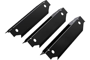 Unicook Grill Replacement Parts for Dyna-Glo 3-Burner Gas BBQ, Porcelain Grill Burner Covers, Heat Plates Shields, Flame Guards, 3 Pack