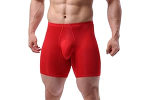 ZC8bdbd Long Leg Underwear Sports Boxers for Men Sexy U Big Pouch Gym Shorts