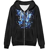 ELEDIZI Thin Oversized Zip Up Hoodie with Pockets Women Lightweight Sweater Graphic Sweatshirts for Women Size XS-5XL
