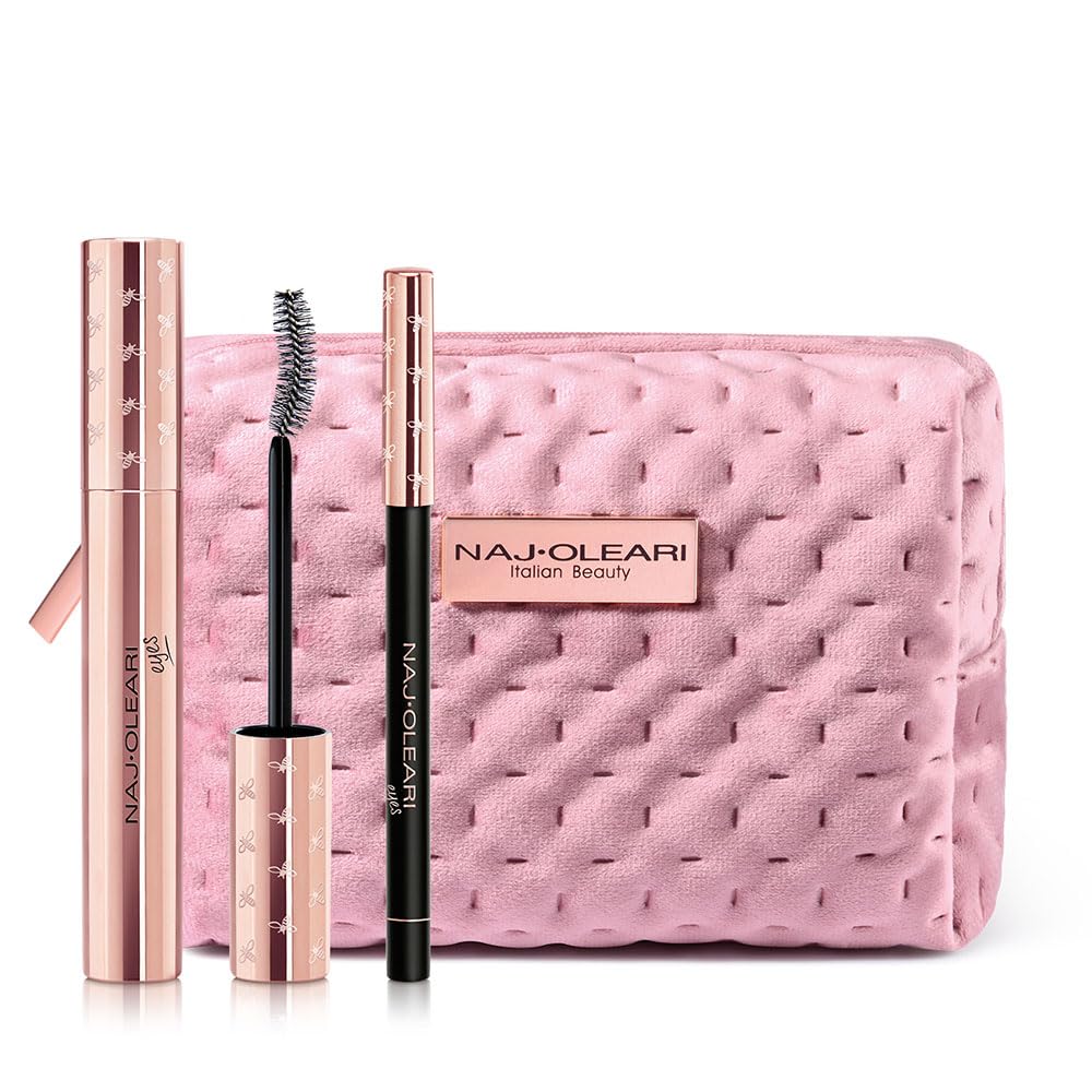 Naj Oleari Essential Eyes Kit Marvelous Curl Mascara 13 Ml + Deep Eye Kajal 1,43 G + Pochette