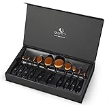 Makeup Brushes, USpicy Professional 10 Pieces Makeup Brush Set with Soft Oval Toothbrush Design (Features Powder, Concealer, Contour, Foundation, Blending, Eyebrows, and Eye Liner Brushes)