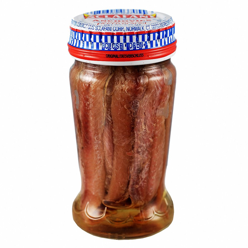 Fillets of Anchovies in Pure Olive Oil Jars 3.35 Oz Nt Wt
