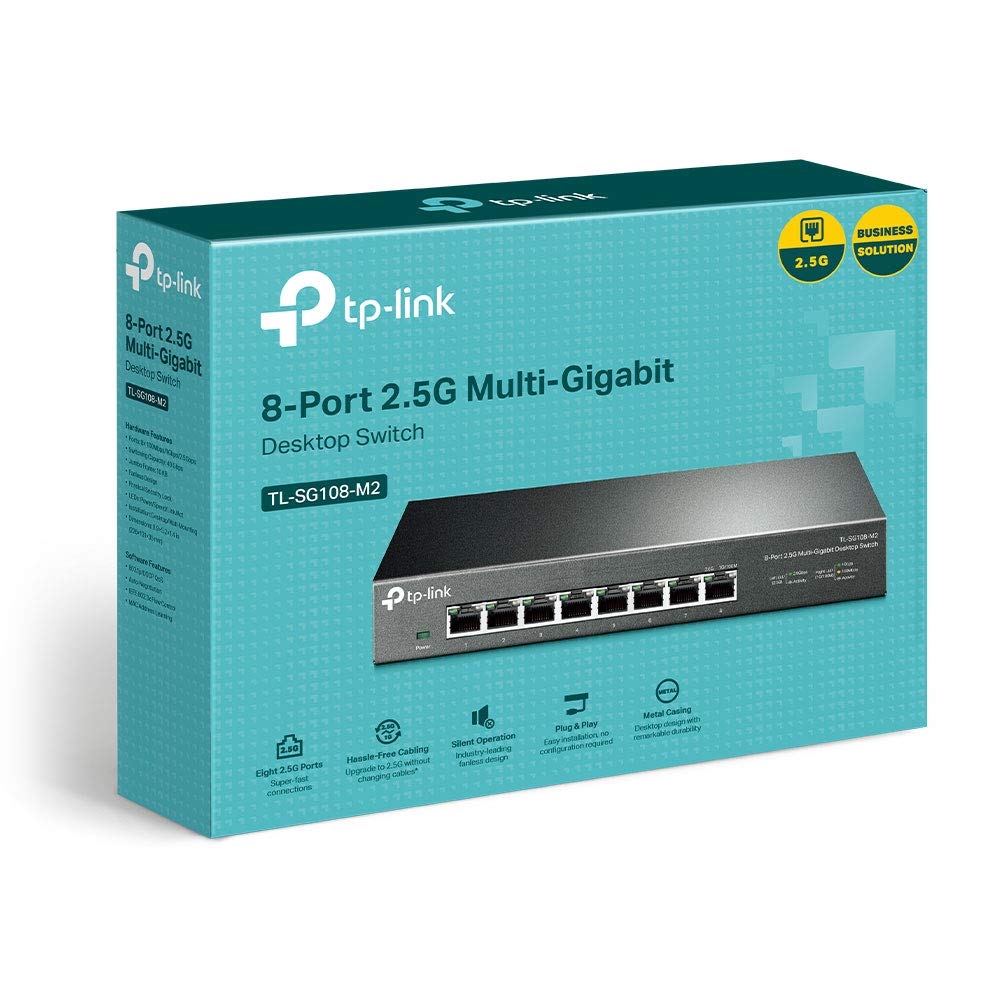 Tp-Link Tl-Sg108-M2 8 Port Gigabit Network Switch, 8X 2.5G Ethernet Switch, Metal Case, Power Saving, Plug &Amp; Play, Ethernet Splitter, Silent Operation, Desktop Or Wall Mount - View 8