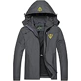 GIISAM Mens Windproof Jacket Waterproof Lightweight Mountain Sport Jacket for Men Hooded Windbreaker Raincoat
