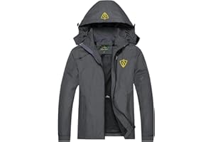 GIISAM Mens Windproof Jacket Waterproof Lightweight Mountain Sport Jacket for Men Hooded Windbreaker Raincoat