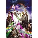 Pyramid America Apocalypse Meow Laser Cats Funny Cool Wall Decor Art Print Poster 24x36