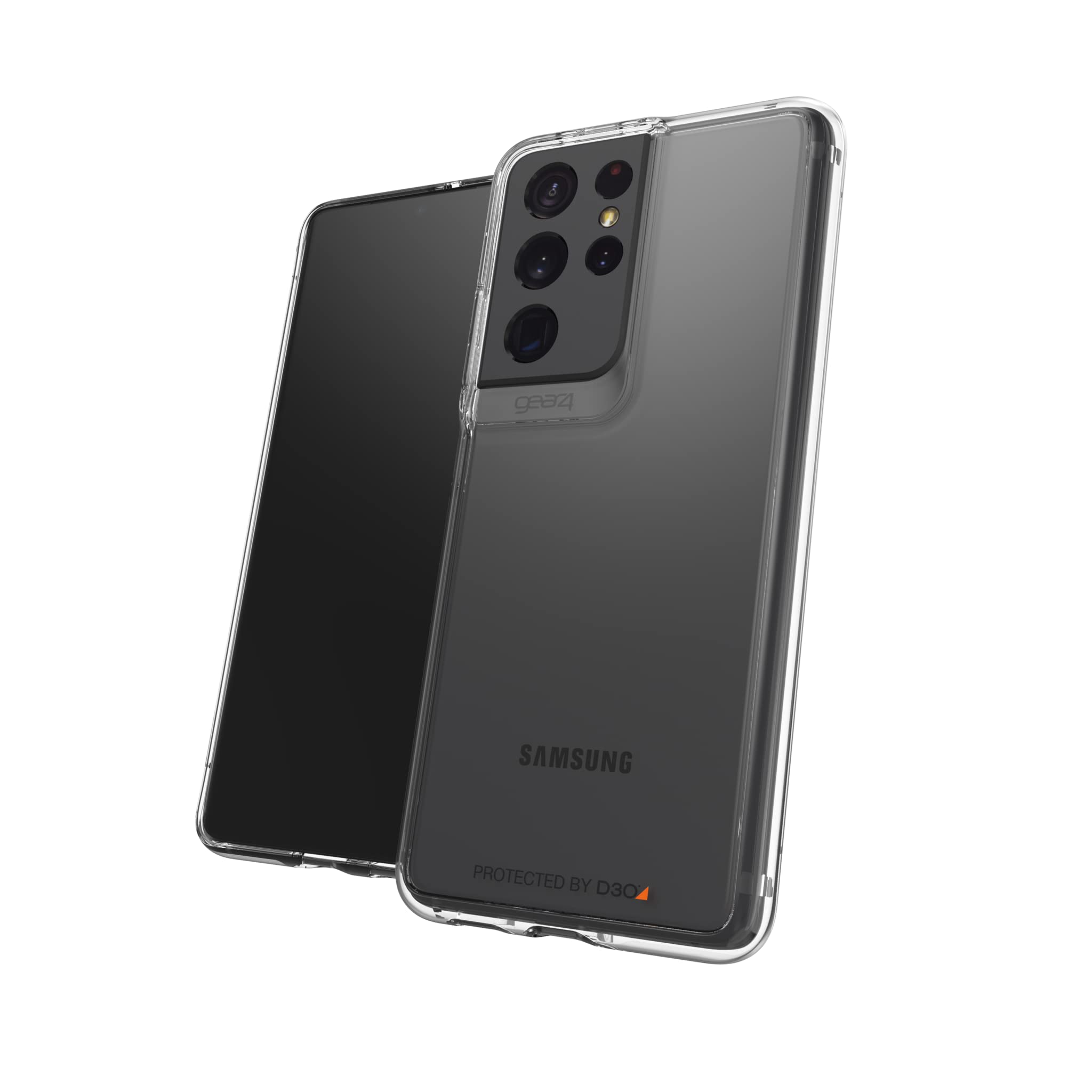 ZAGG Gear4 Crystal Palace D30 Protective Case for Samsung Galaxy S21 Ultra, 5G, Slim, Shockproof, Wireless Charging, MagSafe, (Clear)