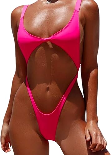 Amazon ザザランド セクシー ワンピース 水着 ブラジリアン ビキニ ハイレグ レースクイーン レディース ホットピンク S コスプレ 仮装 通販