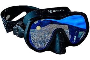 ATACLETE Phantom Dive Mask – Military-Grade Scuba Mask, Single Lens, Tempered Glass, Comfortable Silicone Skirt for Extended Use (Black) Scuba Diving Mask – Snorkeling, Free Diving and Swimming