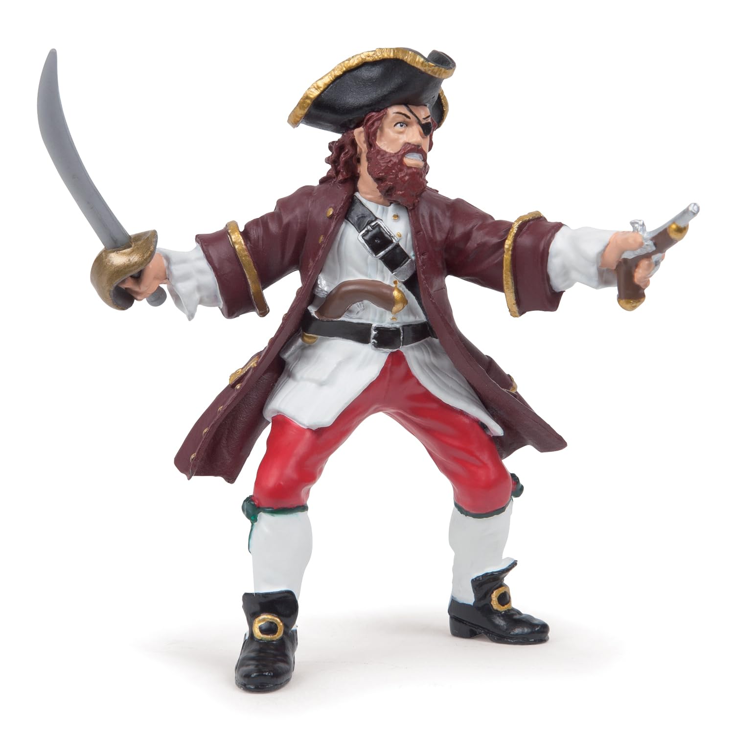 Papo - Realistic Barbarossa Figure - Ages 3+ - Pirates Collection - Creative Play Pirate Adventure - Gift Idea Toy for Girls and Boys