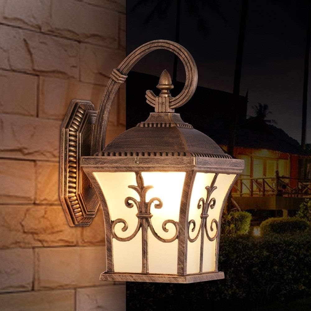 Ceakep American Country Metall Bronze Antike Muster Wand Laterne, an