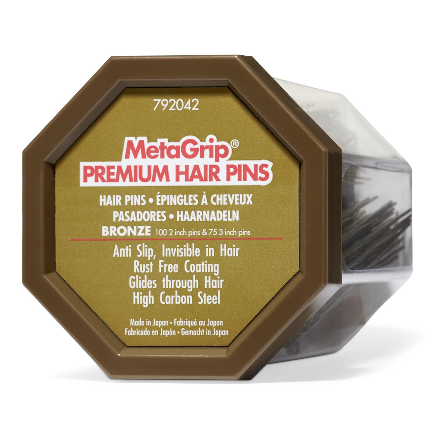 Photo 1 of MetaGrip Premium Bronze Hair Pins (175 Count, Pack of 1)