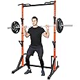 CANPA Multifunction Power Rack with Pull up Bar, Heavy Capacity and Adjustable Squat Stand Rack for Home Gym Equipment, Power Rack Cage