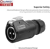 CNLINKO LP-28 2-Pin Industrial Waterproof Connector M28 IP68 Aviation Plug view 3