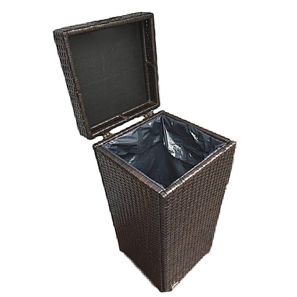 30-Gallon Trash Can with Cover Recycling Garbage All Weather Heavy Duty Resistant Outside No-Odor Patio Industrial & eBook