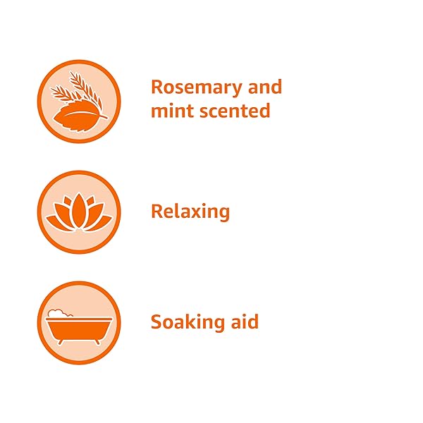 AMAZON BASICS EPSOM SALT SOAKING AID, ROSEMARY & MINT SCENT, 3 POUND (PACK OF 1) (PREVIOUSLY SOLIMO)