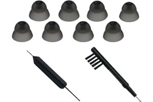 TYRDAN Hearing Aid Ear Domes Cleaning Tools Hearing Aid Close Domes for Resound Sure Fit Style RIC RITE and Open Fit BTE Hearing Amplifier with Brush Cleaner（S Size 8PCS)